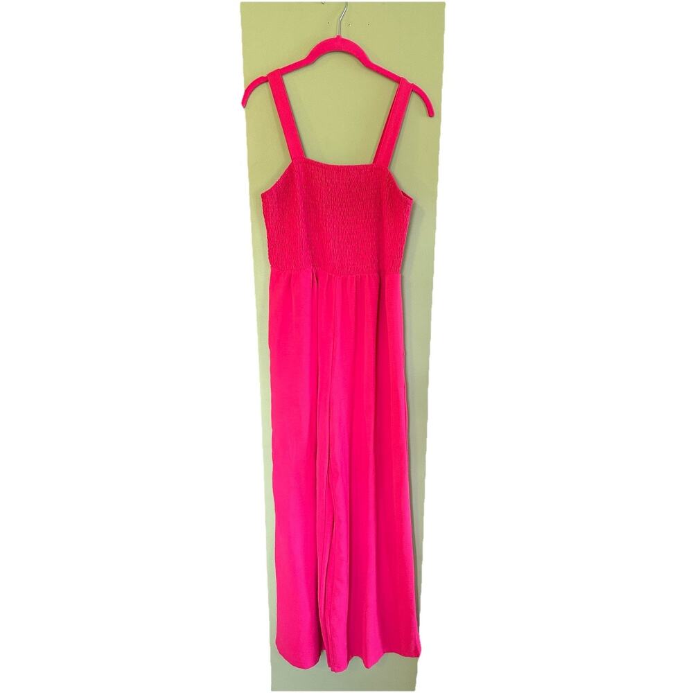 Dokotoo Women's Sz Large Barbie Pink Romper Jumpsuit Sleeveless Vacation Spring - Picture 2 of 10